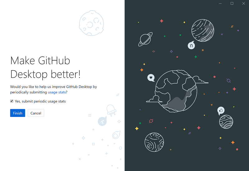 GitHub Desktopアプリ初期設定手順4