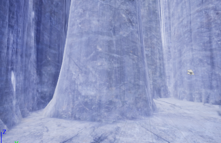 UnrealEngine4 マテリアル作成 ランドスケープ スクリーンショット WorldAlignedTexture 岩 鍾乳洞