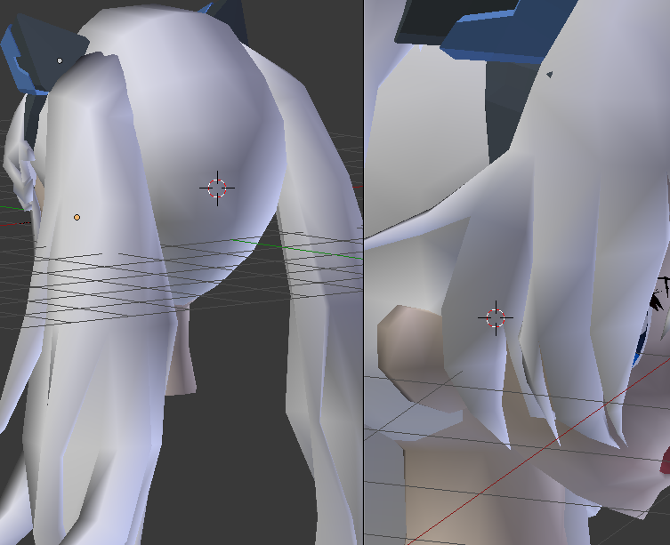 Blender 3DCGモデル キャラクター 頭部 スクリーンショット