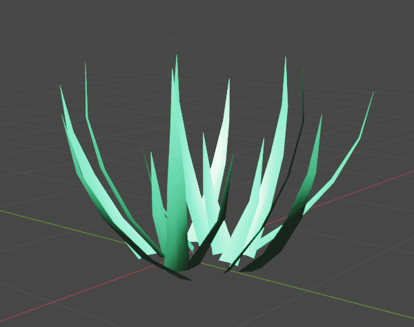 Blender データ転送 モディファイアー 3DCG モデリング 草 grass カスタム法線