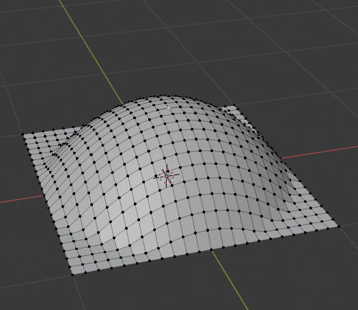 Blender プロポーショナル編集 モード 逆二乗式