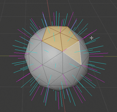Blender カスタム分割法線 分割カスタム法線 法線編集 normals 3DCG モデリング ico球