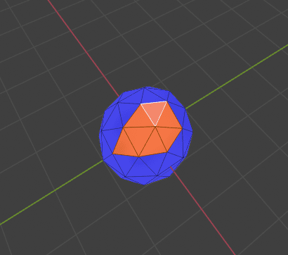 Blender 面の向き 法線 ノーマル Normals 3DCG モデリング ico球