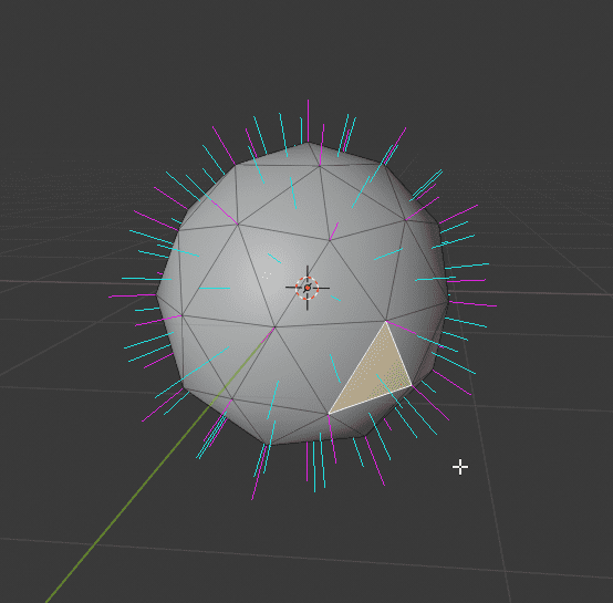 Blender カスタム法線 カスタム分割法線 分割カスタム法線 法線編集 normals 3DCG モデリング ico球