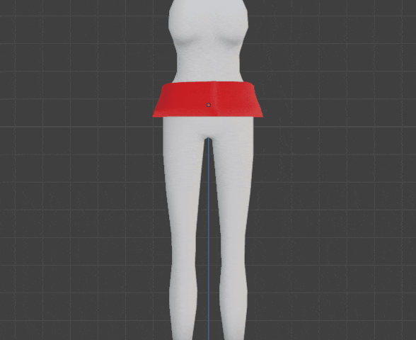 Blender 物理演算 クロス コリジョン 頂点グループ 3DCG モデリング マネキン スカート