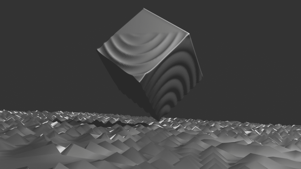 Blender 波 頂点ウェイト近傍 モディファイアー 3DCG モデリング 立方体 平面 アニメーション