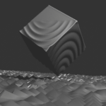Blender 波 頂点ウェイト近傍 モディファイアー 3DCG モデリング 立方体 平面 アニメーション