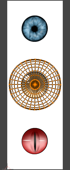 Blender UVワープ モディファイアー モデリング 3DCG テクスチャ 瞳 碧眼 黄色の瞳 赤色の瞳 UVマップ