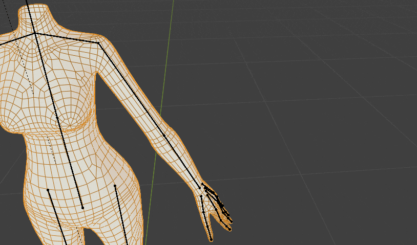 Blender アーマチュア ボーン アニメーション 人 筋肉 腕 3DCG モデリング