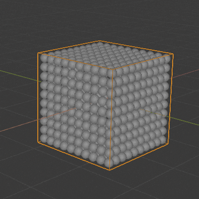 Blender パーティクル エミッター 分布 グリッド 3DCG 立方体 Cube