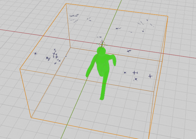 Blender パーティクルシステム エミッター 物理シミュレーション 3DCG ツバメ 人間