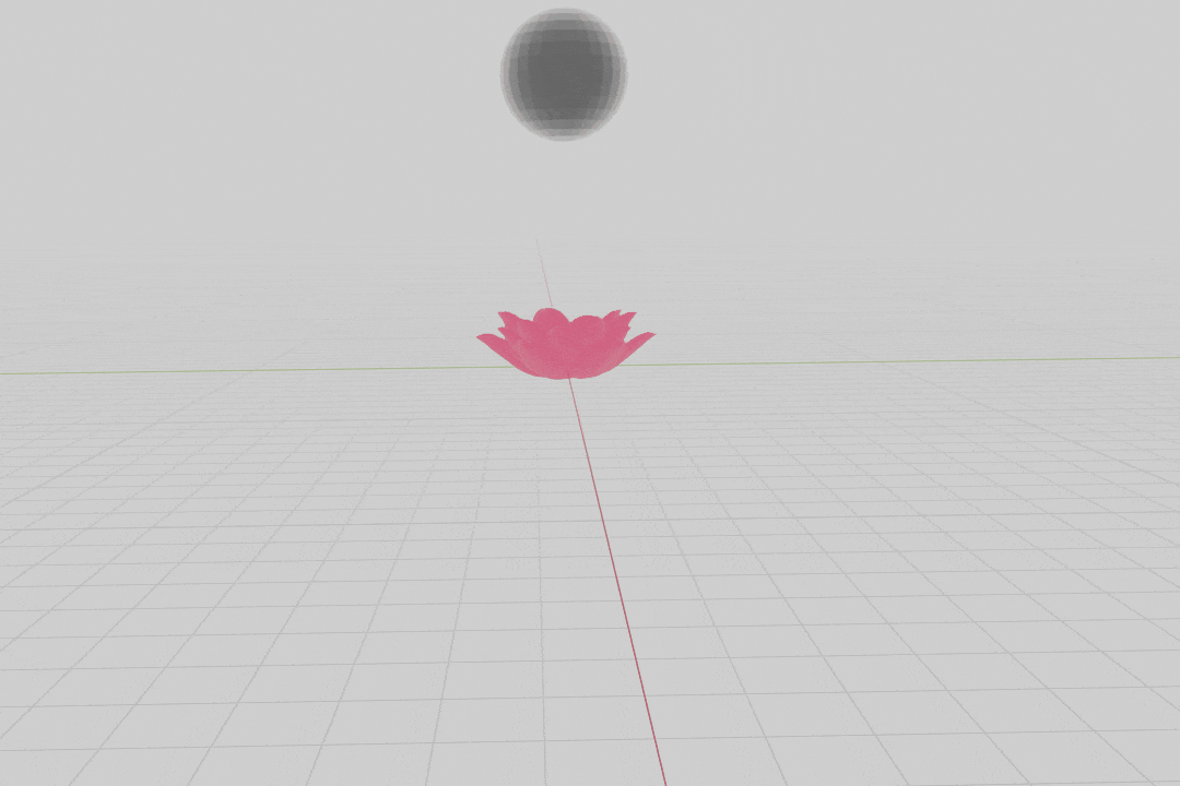 Blender リジッドボディ リジッドボディワールド 物理シミュレーション 3DCG モデリング 物理演算 ボール 花 花弁 flower