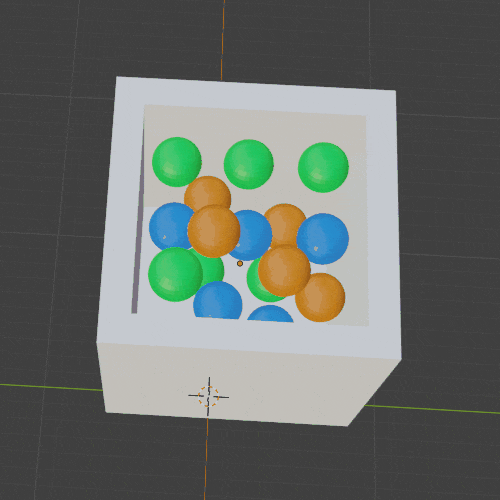 Blender リジッドボディ リジッドボディワールド 物理シミュレーション 3DCG モデリング 物理演算 ボール 箱