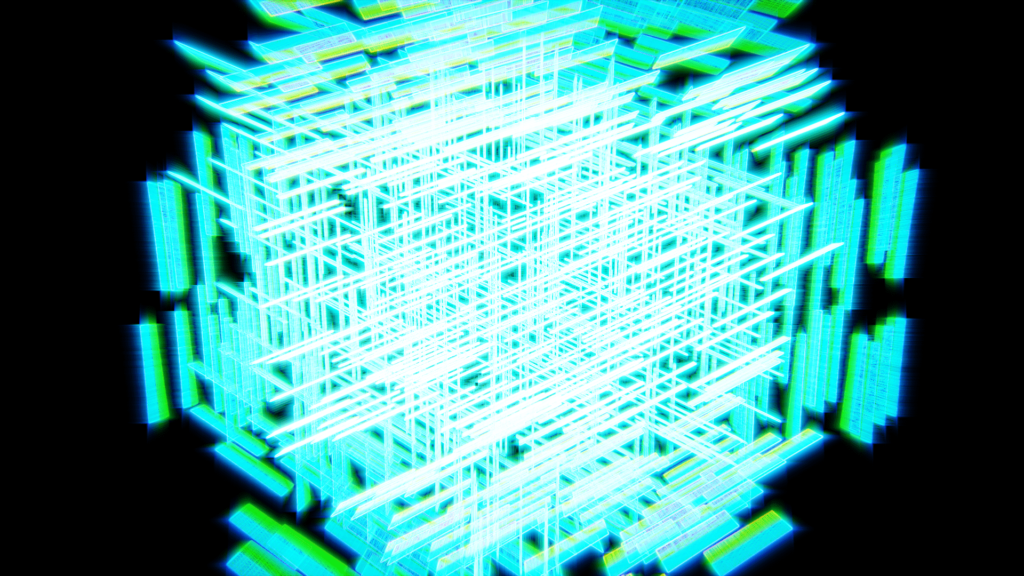 Blender パーティクルシステム ヘアー 頂点グループ 立方体 Cube 3DCG