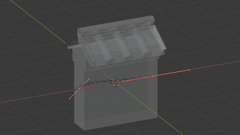 Blender カーブモディファイアー 3DCG モデリング カーブ 城壁