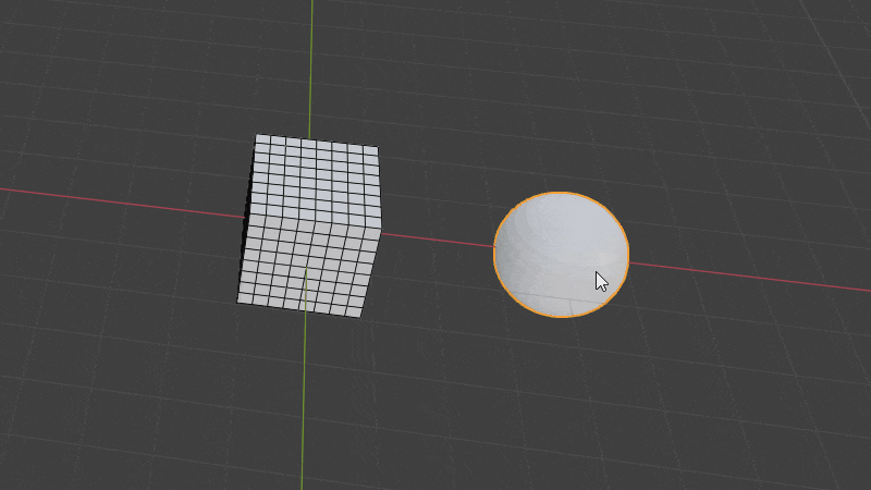Blender キャスト モディファイアー 3DCG モデリング Cube 立方体 球