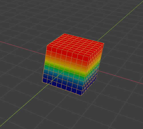 Blender 頂点グループ ウェイトペイント 3DCG モデリング Cube 立方体