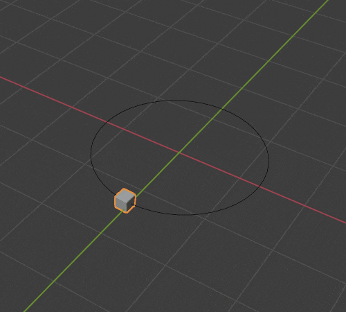 Blender ソフトボディ 物理シミュレーション パスに追従 コンストレイント 3DCG ベジェ円 立方体 Cube