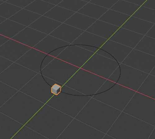 Blender ソフトボディ 物理シミュレーション パスに追従 コンストレイント 3DCG ベジェ円 立方体 Cube