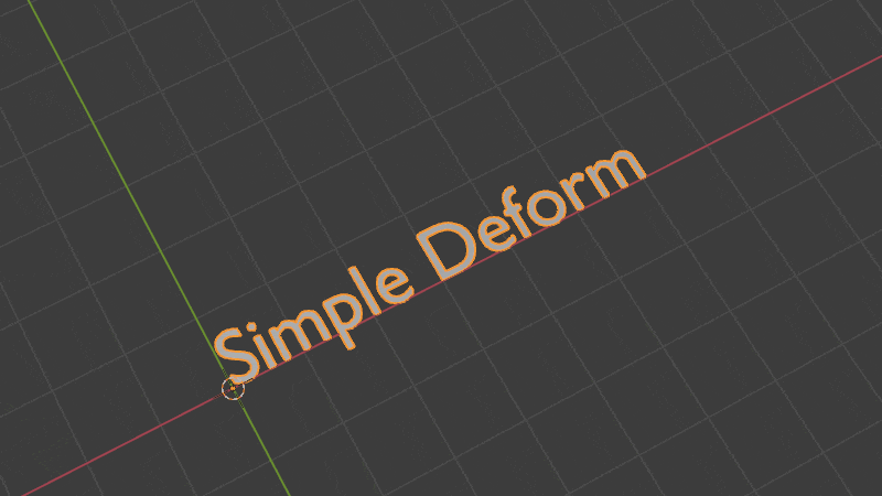 Blender シンプル変形 モディファイアー 3DCG モデリング テキスト