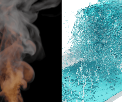 Blender 流体 物理シミュレーション ドメイン 3DCG 気体 液体