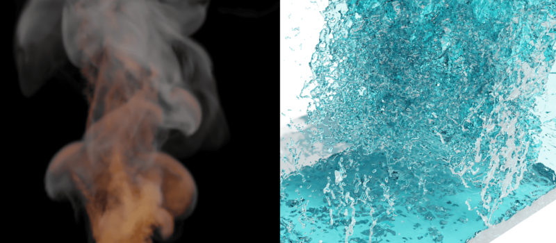 Blender 流体 物理シミュレーション ドメイン 3DCG 気体 液体