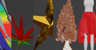 Blender 頂点グループ ウェイトペイント ボーン アーマチュア シェイプキー ソリッド化 モディファイアー パーティクル クロス 物理演算 3DCG モデリング